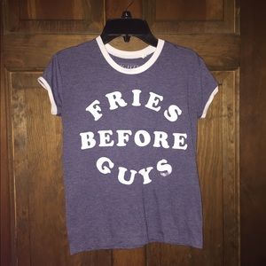 A “fries before guys” Graphic Tee